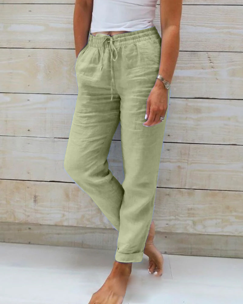 Poppy - Comfortable Cotton and Linen Trousers - Perfect for Everyday Wear