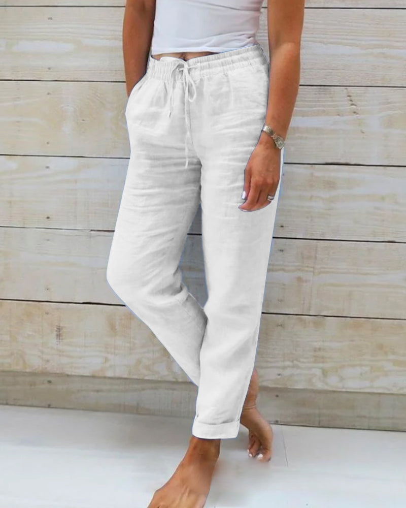 Poppy - Comfortable Cotton and Linen Trousers - Perfect for Everyday Wear