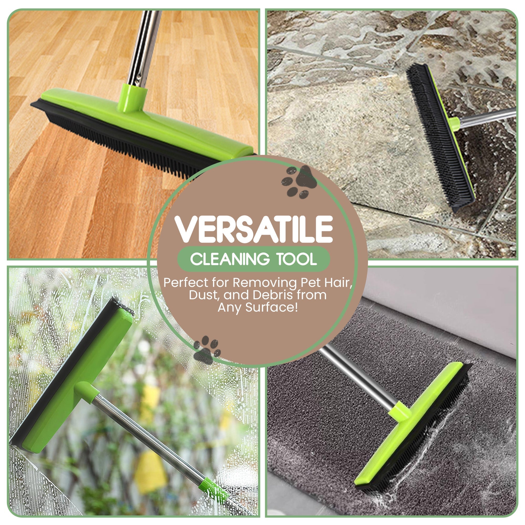 Pet Hair Rubber Broom