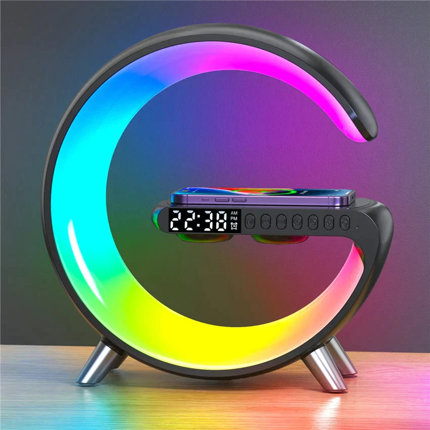 GlowWave - Smart LED Lamp with Bluetooth Speaker - Stylish Ambience and Sound in One