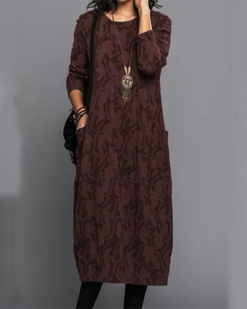 Ellie - Flowy Wide Dress with Pockets - Perfect for Comfort and Style