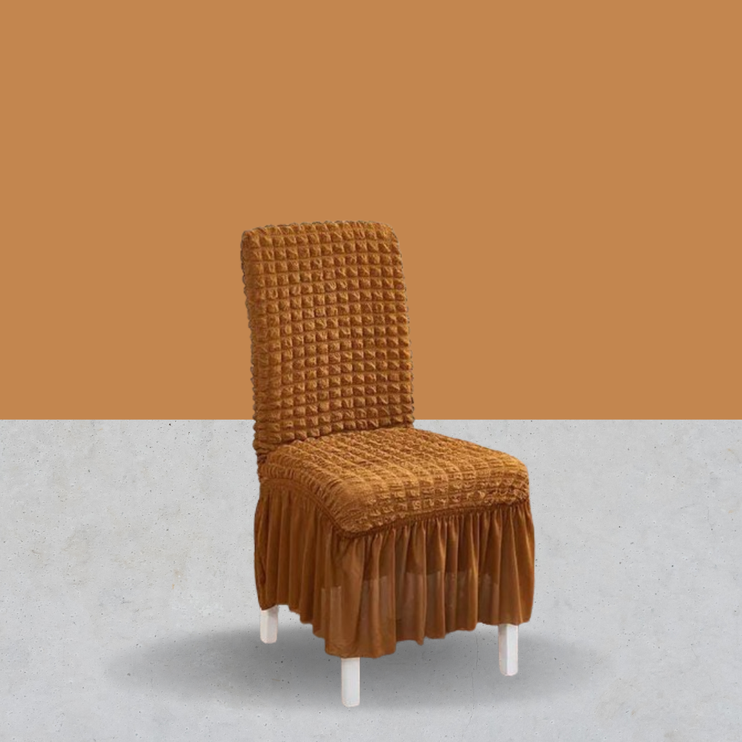 ChicCover - Elegant Ruffle Design Chair Covers  Transform Your Dining Room Style