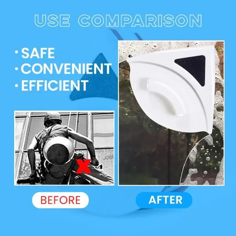 Cleanor™ Dual-Sided Magnetic Window Cleaner – Streak-Free Shine for Double-Glazed Glass