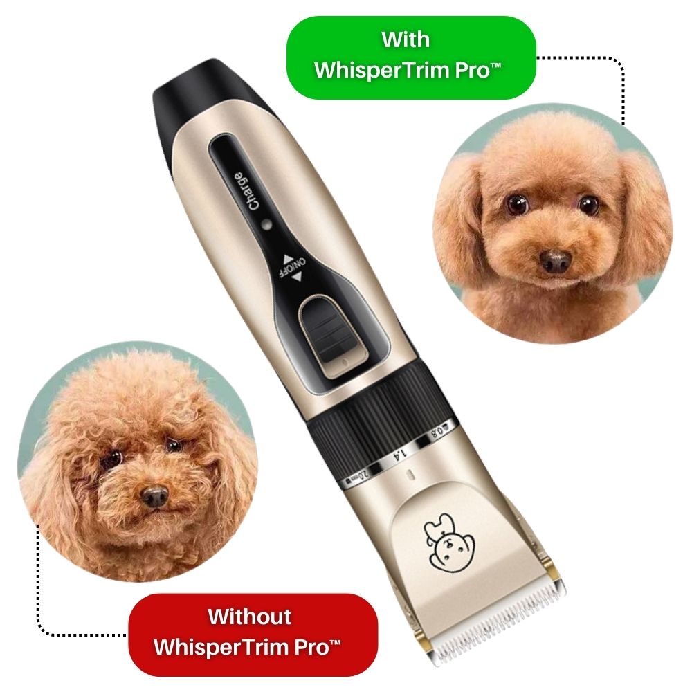 WhisperTrim Pro - Quiet Ultrasonic Pet Grooming Tool - Stress-Free Grooming for Sensitive Pets