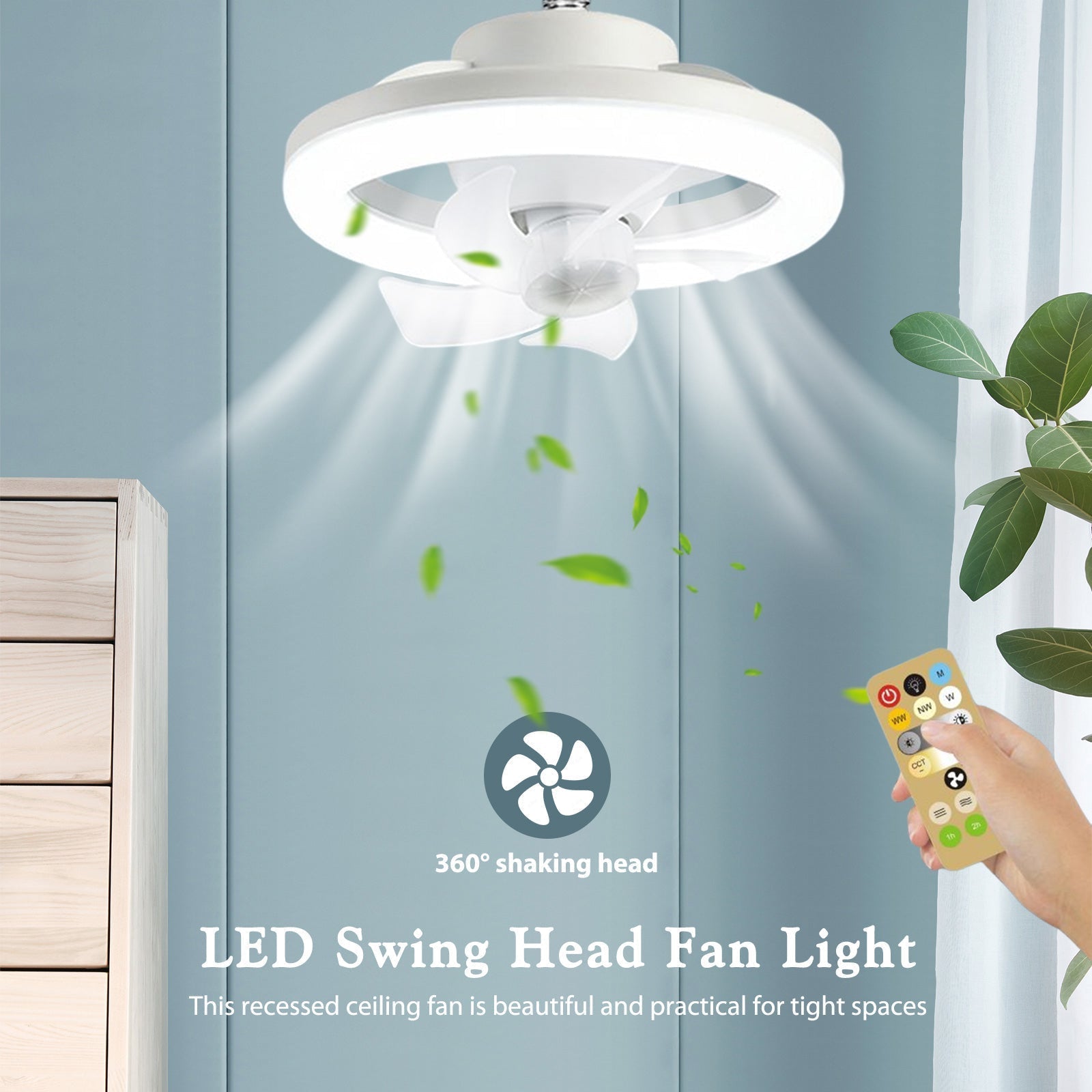 CoolGlow - Ceiling Fan with Light - Multifunctional Design for Ultimate Comfort
