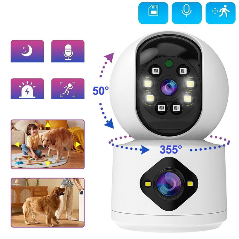 SecureVision - High-Resolution Security Camera - 4MP Dual Lens with AI Motion Detection