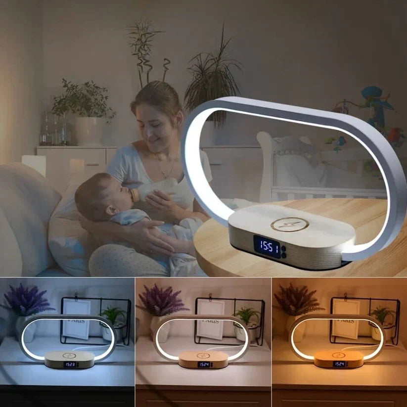 ChargeLite - Wireless Charging Pad with LED Desk Lamp - Multifunctional and Stylish