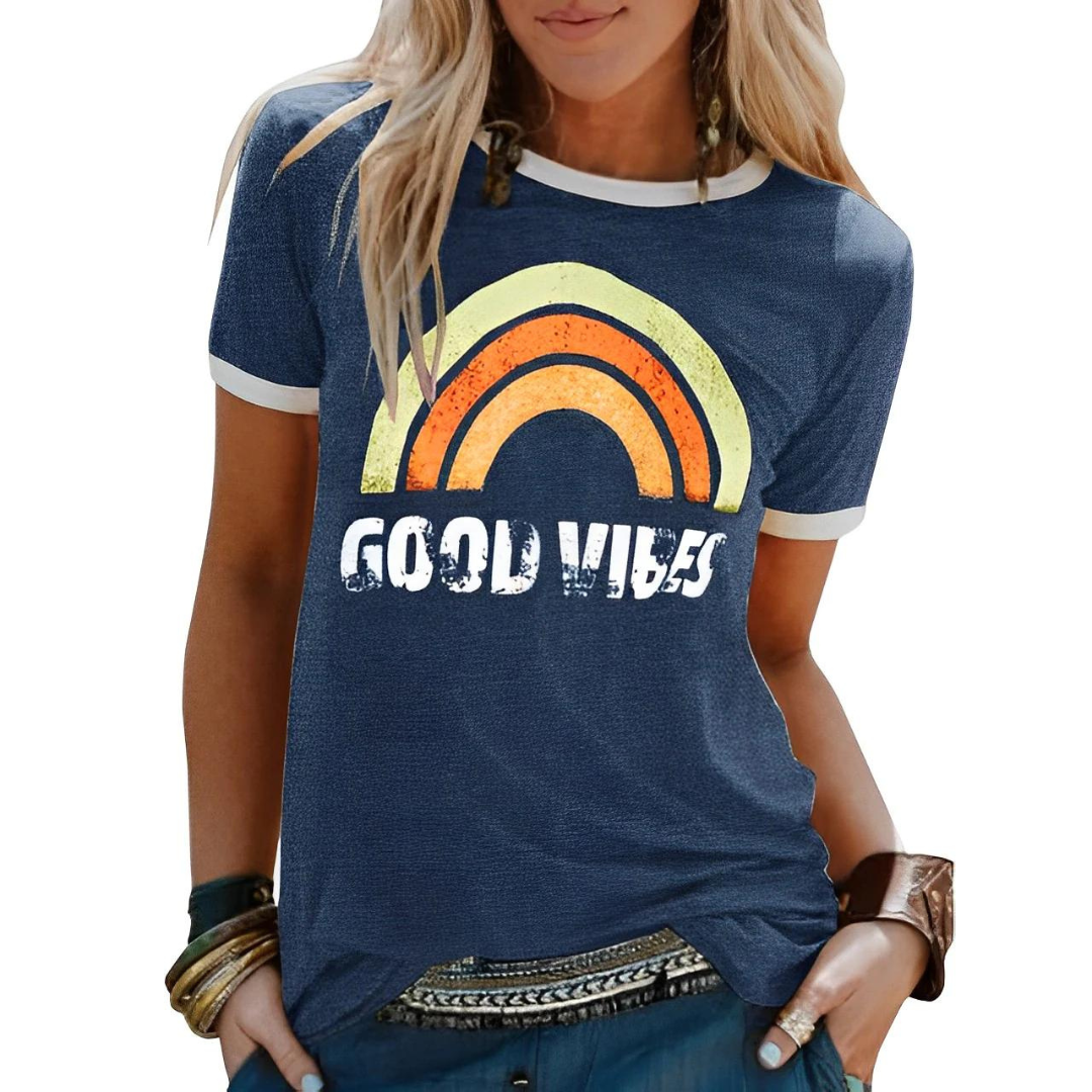 Jessica - Feel-Good Vibes T-shirt - Stylish Comfort for Any Occasion