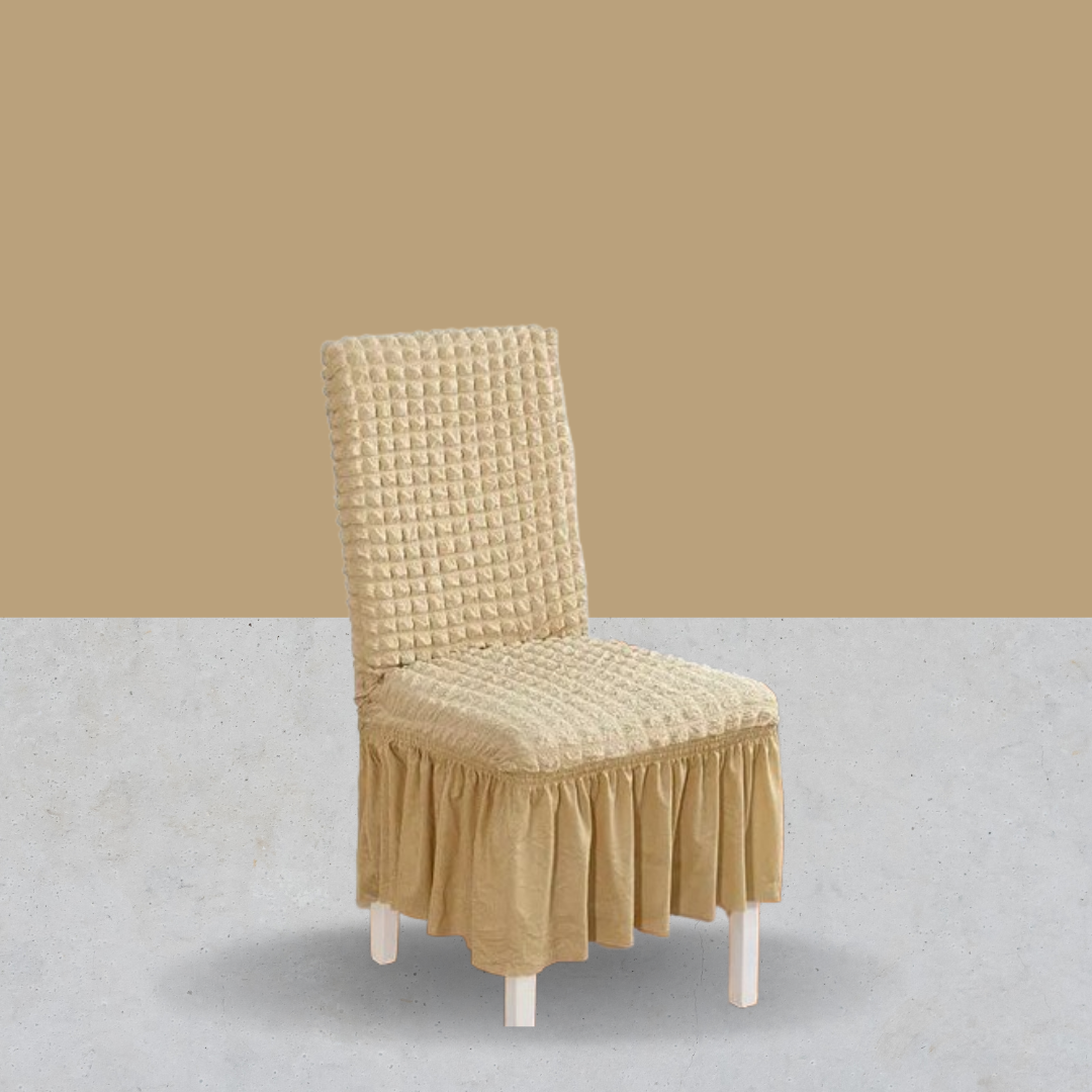 ChicCover - Elegant Ruffle Design Chair Covers  Transform Your Dining Room Style