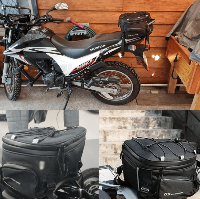 MotoStorage - Motorcycle Gear Bag - Helmet Storage with Multi-Compartment Design