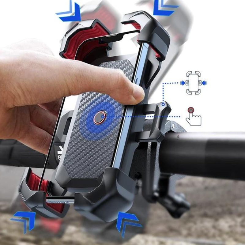 RoadGuard - Secure Bike Phone Holder - Universal Handlebar Mount for Cycling, Motorcycle & Moped