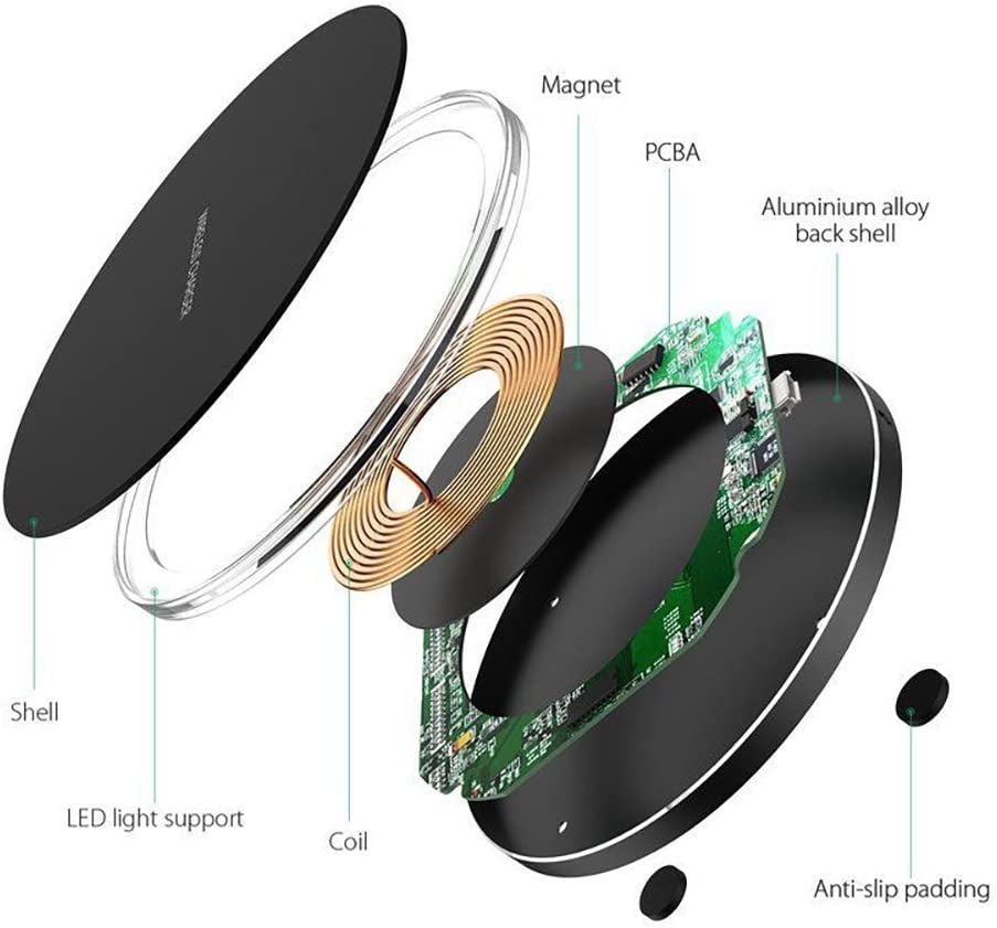 ChargePlus - Fast Wireless Charger - 20W Qi-Certified Charging Pad for Apple & Android