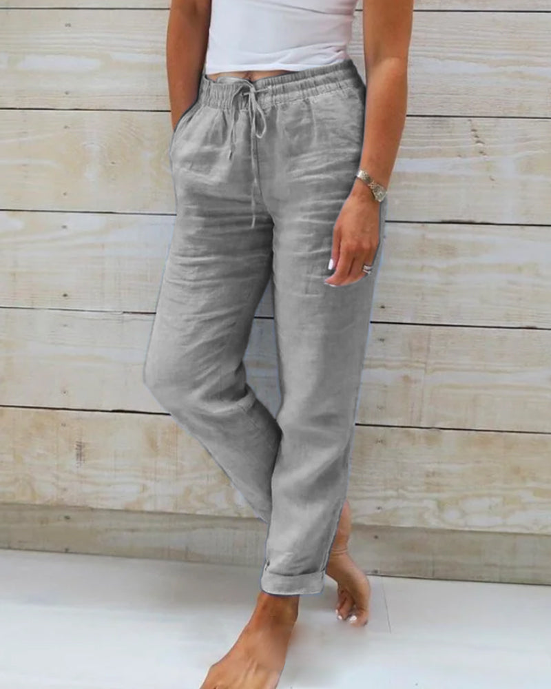 Poppy - Comfortable Cotton and Linen Trousers - Perfect for Everyday Wear