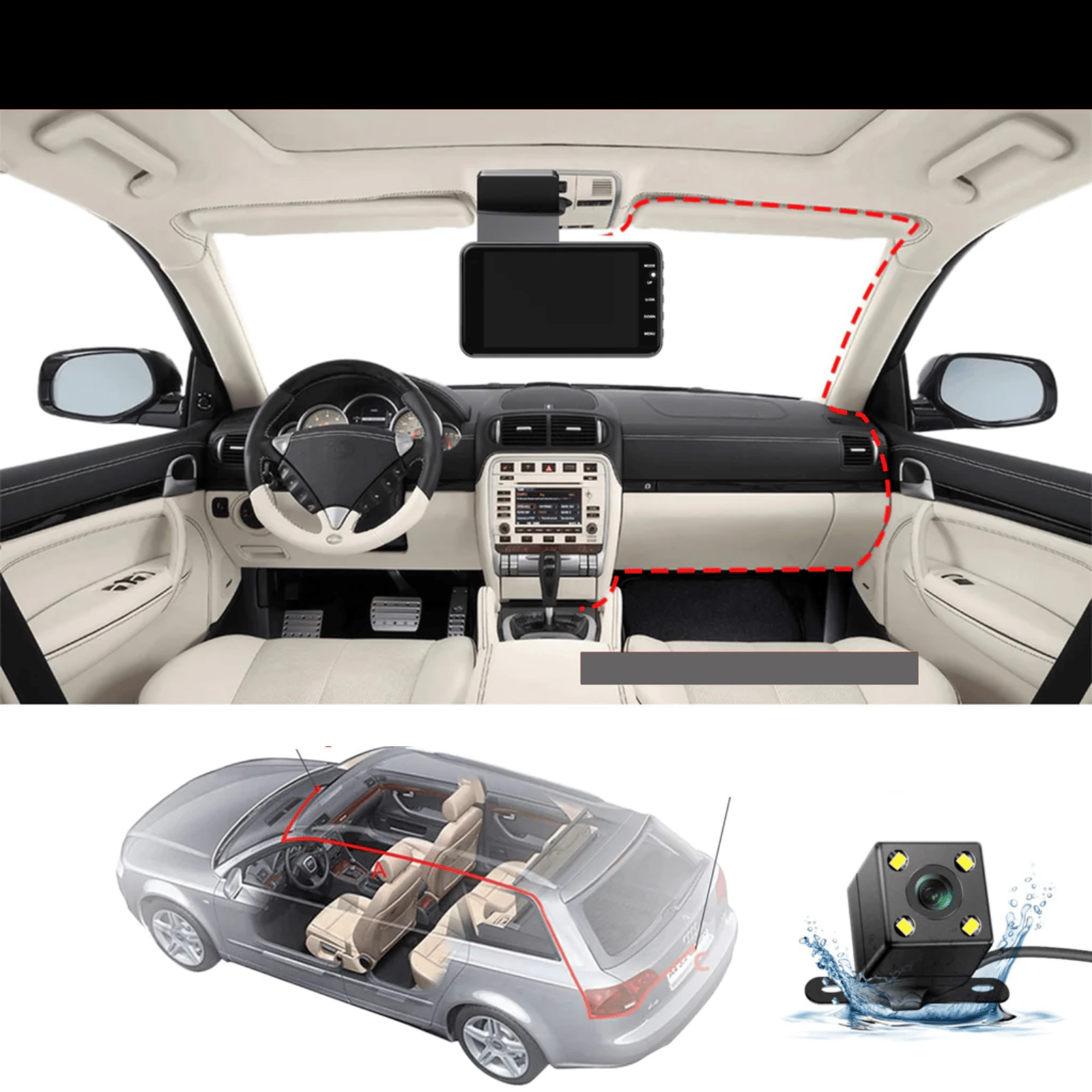VisionSafe - Dual-Lens HD Dashcam - Enhanced Safety with 24-Hour Parking Surveillance