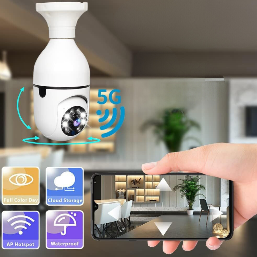 SecureView - 360º Surveillance Camera Socket - Simple Installation for Complete Security