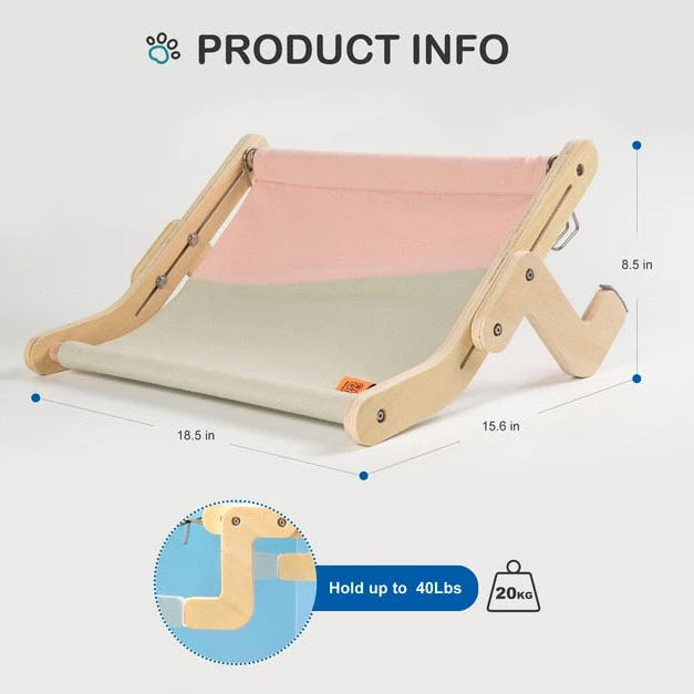 SunnySeat - Adjustable Cat Window Seat - Strong & Secure, Perfect for Lounging Cats