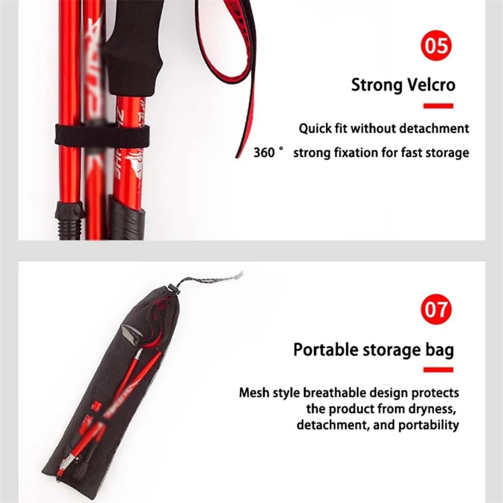 TravelStick - Foldable Telescopic Walking Stick - Portable Support for Every Adventure
