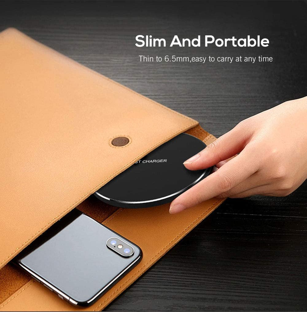 ChargePlus - Fast Wireless Charger - 20W Qi-Certified Charging Pad for Apple & Android