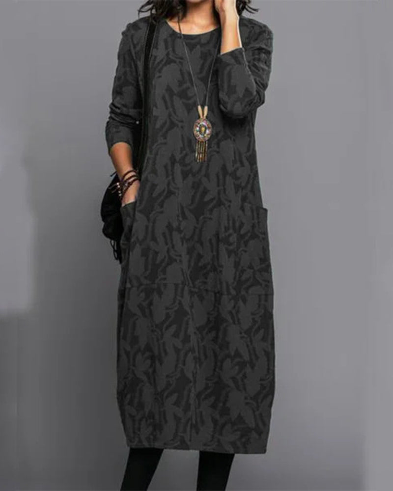 Ellie - Flowy Wide Dress with Pockets - Perfect for Comfort and Style