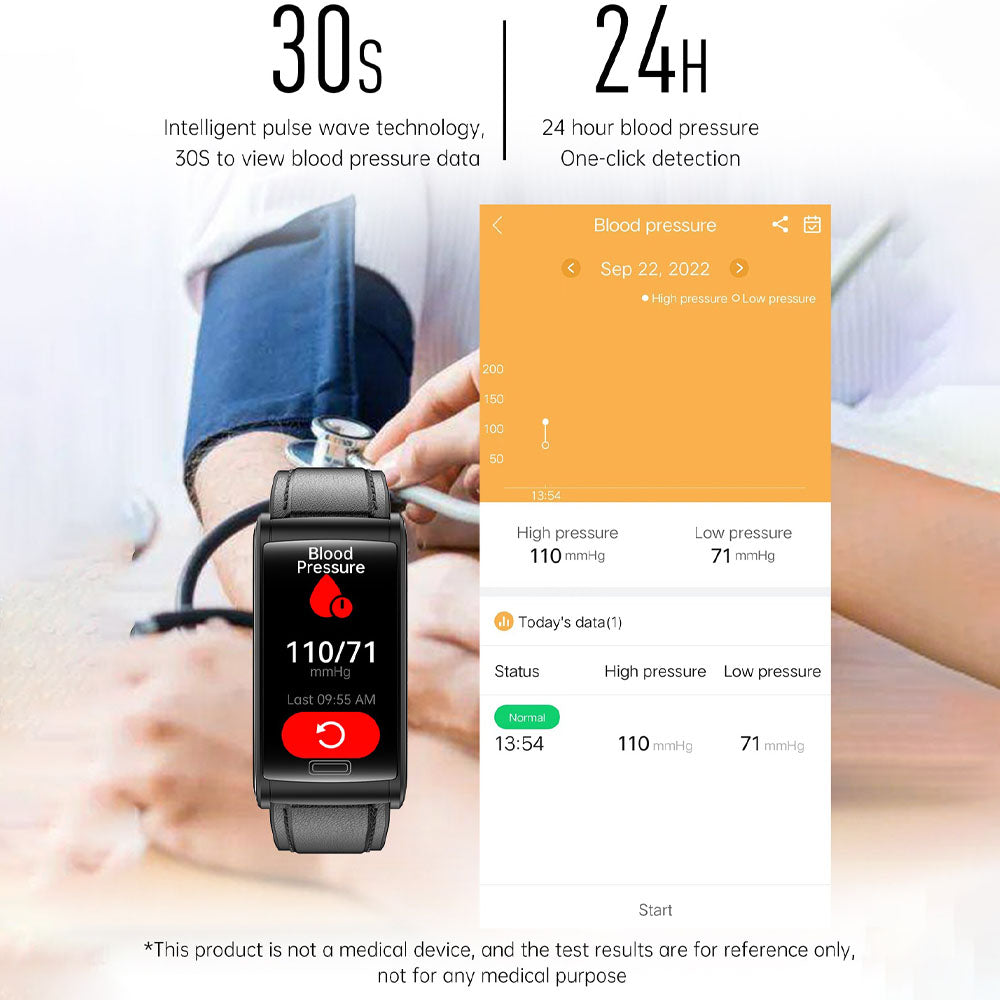 HealthGuard - Advanced Health Bracelet - 3-Channel ECG, Blood Sugar & Oxygen Monitoring for Complete Wellness