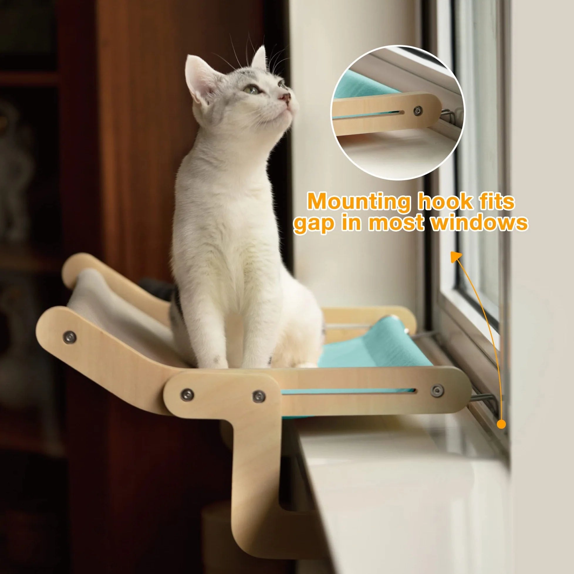 SunnySeat - Adjustable Cat Window Seat - Strong & Secure, Perfect for Lounging Cats