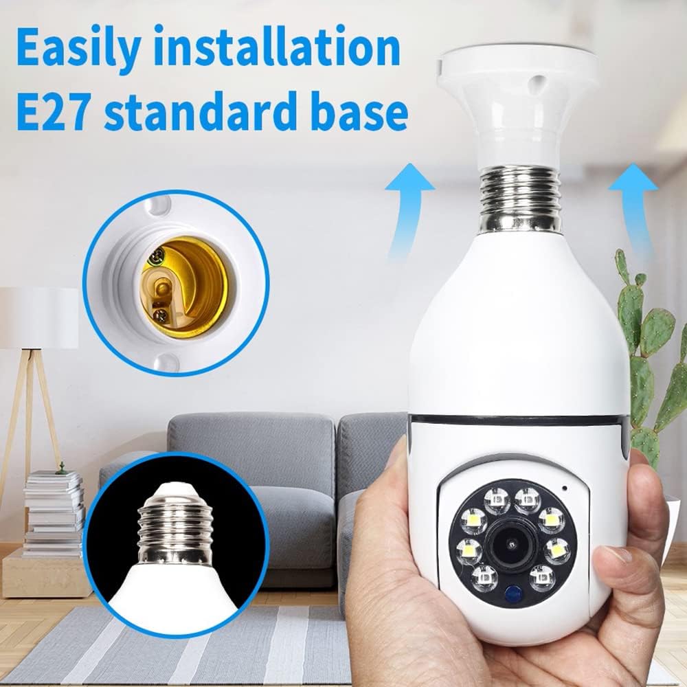 SecureView - 360º Surveillance Camera Socket - Simple Installation for Complete Security