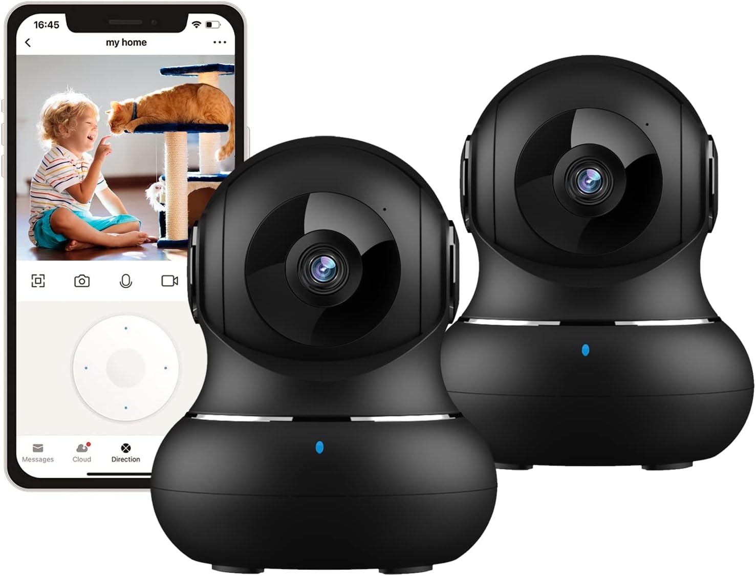 SafeView Pro - 360° Home Security Camera with Motion Detection & Night Vision - Ideal for Baby & Pet Monitoring