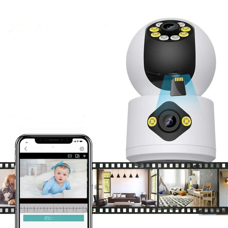 SecureVision - High-Resolution Security Camera - 4MP Dual Lens with AI Motion Detection