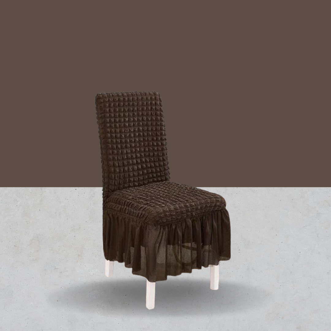 ChicCover - Elegant Ruffle Design Chair Covers  Transform Your Dining Room Style