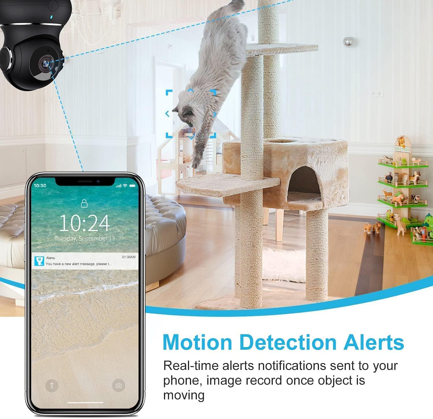 SafeView Pro - 360° Home Security Camera with Motion Detection & Night Vision - Ideal for Baby & Pet Monitoring