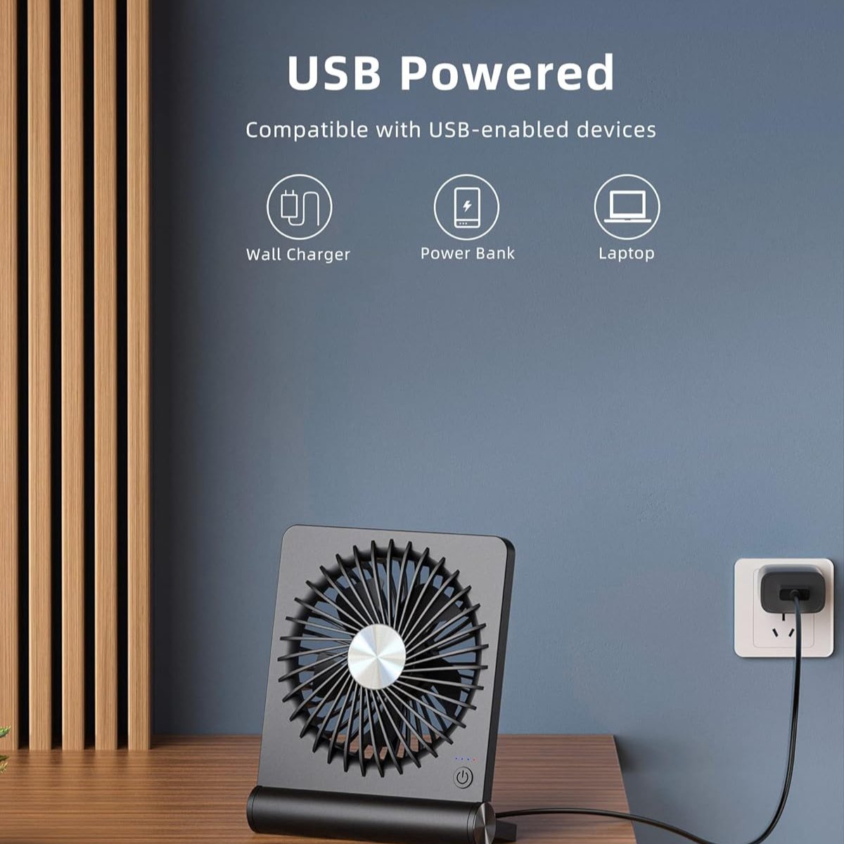 AirGentle - Ultra Quiet Desk Fan - Powerful Cooling for Home or Office