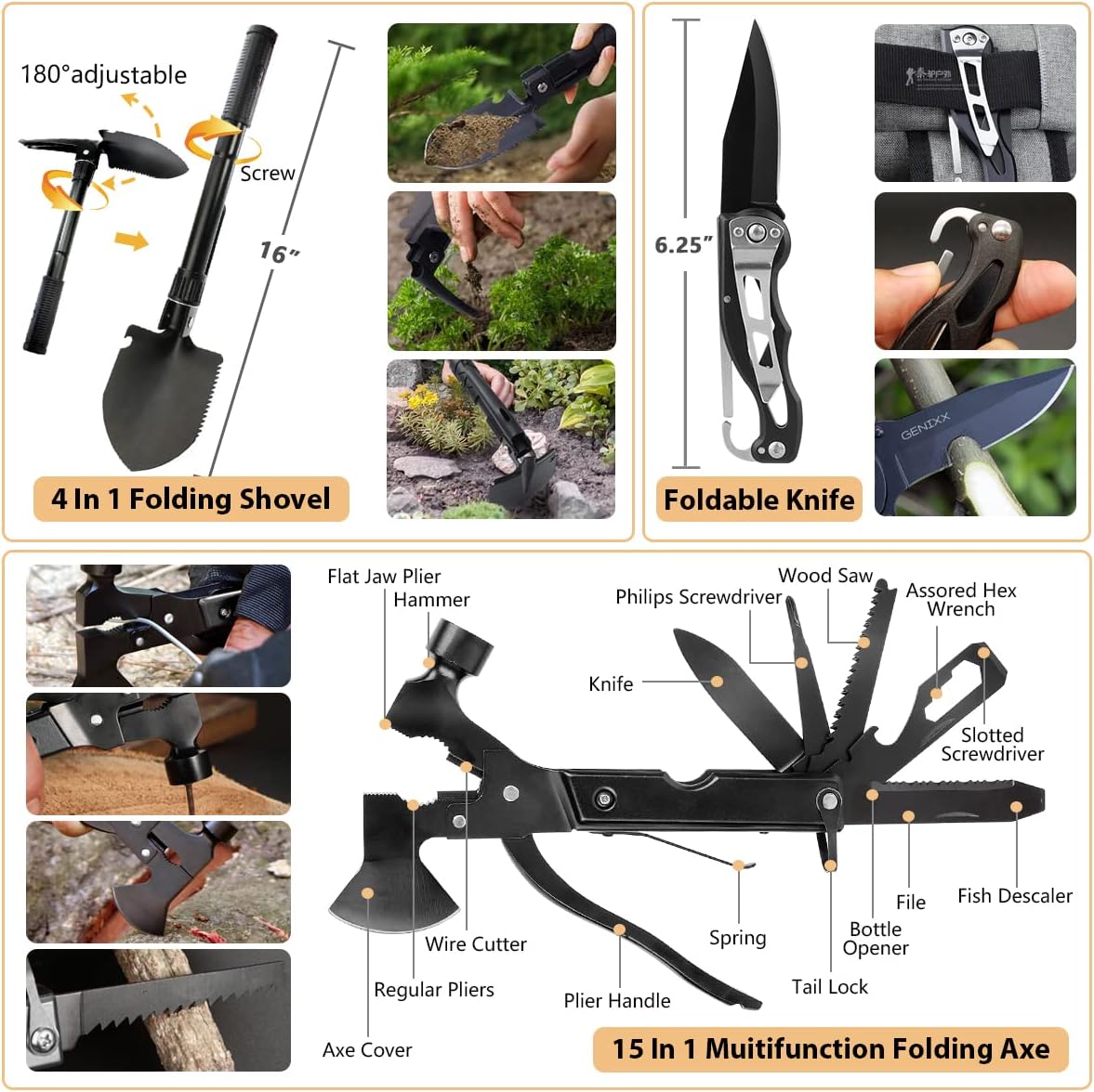 SurviveSafe - Complete 250-Piece Survival Gear Kit - Emergency-Ready with System-Compatible Case