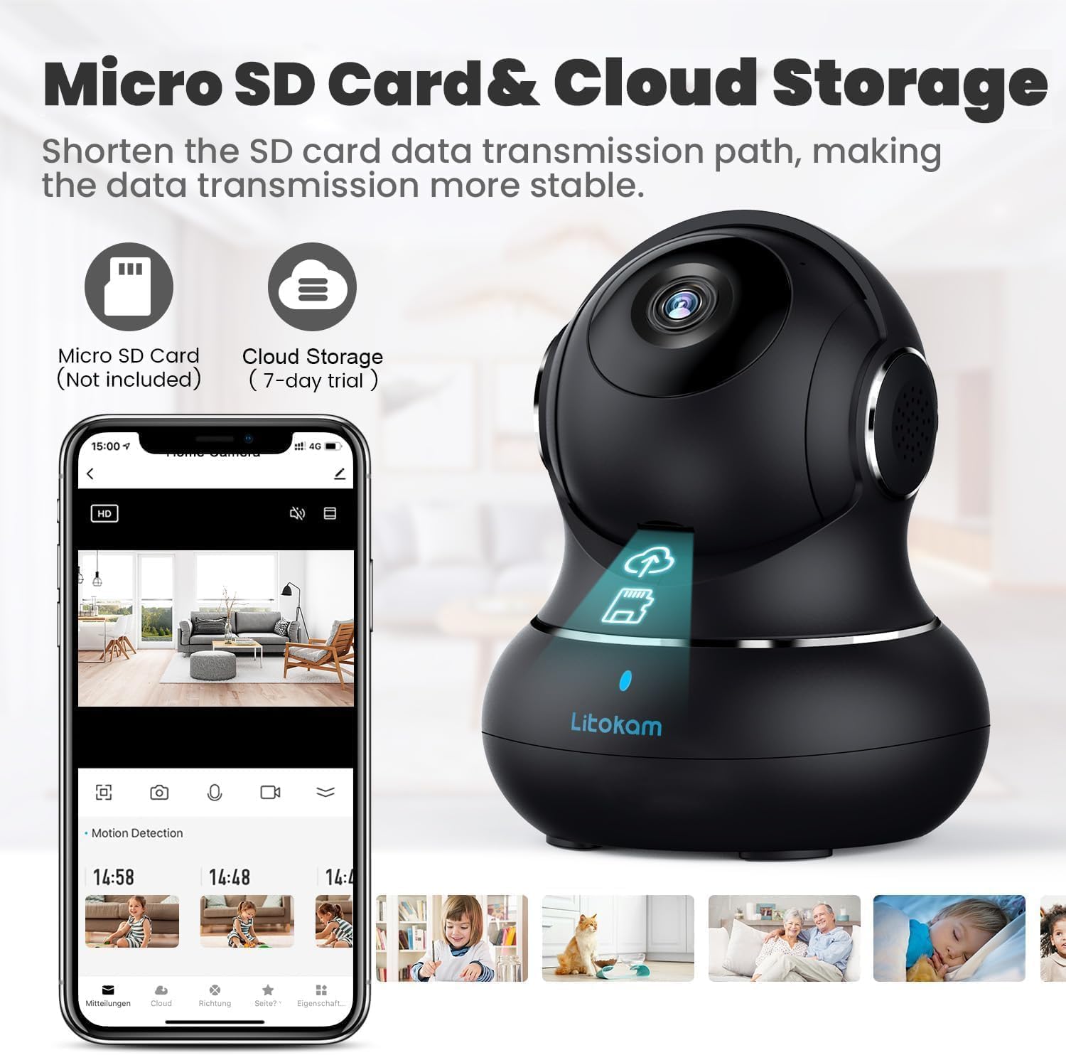 SafeView Pro - 360° Home Security Camera with Motion Detection & Night Vision - Ideal for Baby & Pet Monitoring