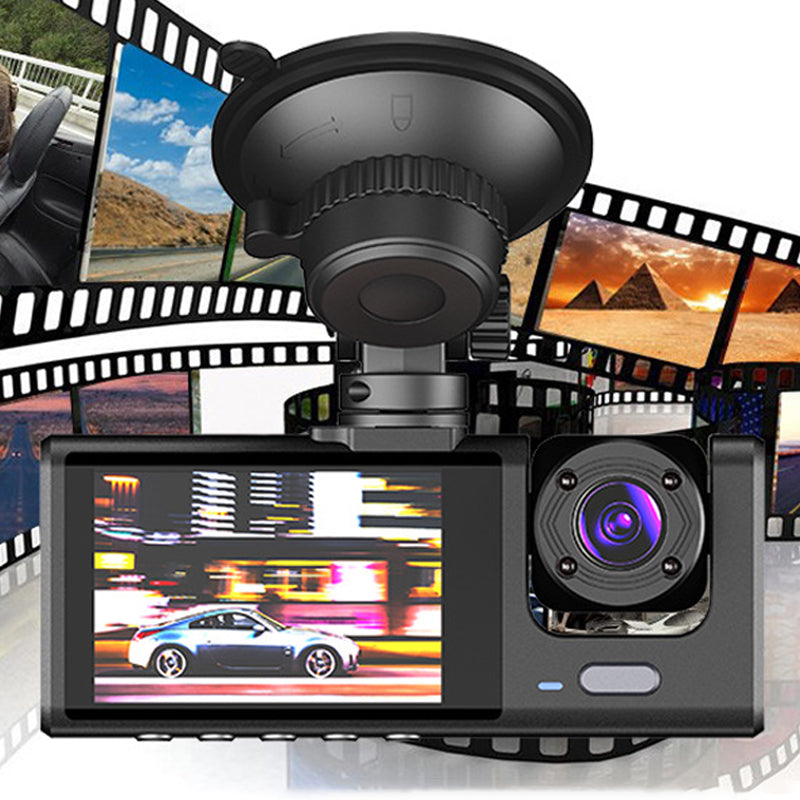 DriveGuard - 1080p Triple Lens Dash Cam with Night Vision and Full Rear View - Drive with Confidence