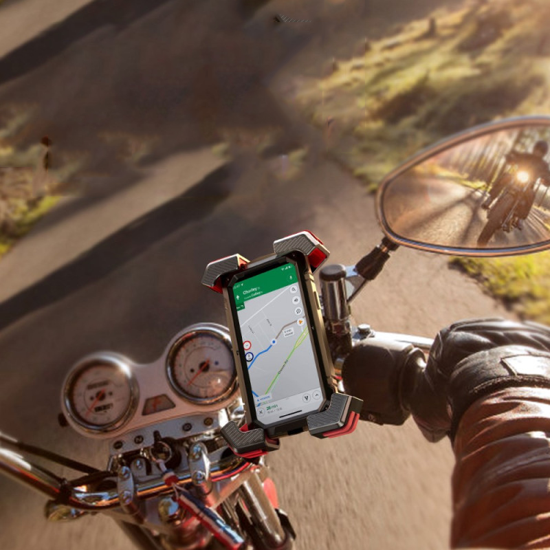 RoadGuard - Secure Bike Phone Holder - Universal Handlebar Mount for Cycling, Motorcycle & Moped