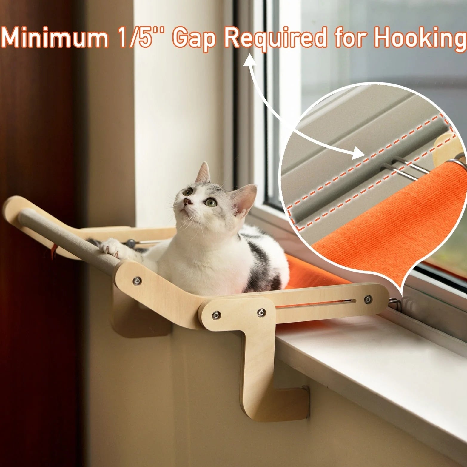 SunnySeat - Adjustable Cat Window Seat - Strong & Secure, Perfect for Lounging Cats