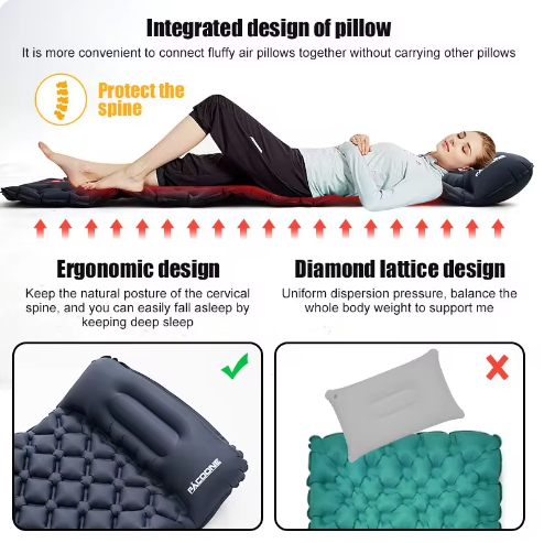 CampEase - Lightweight Outdoor Sleeping Mat with Built-in Pump - Perfect for Camping Adventures