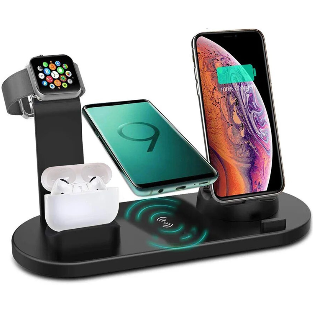 PowerHub - 7-in-1 Wireless Charging Station - Fast Charging for iPhone, Apple Watch & More
