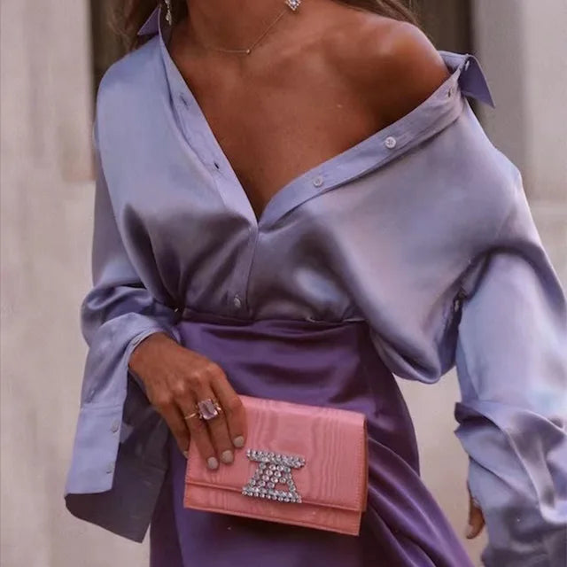 Lise - Elegant Satin Blouse - Perfect for a Stylish and Polished Look