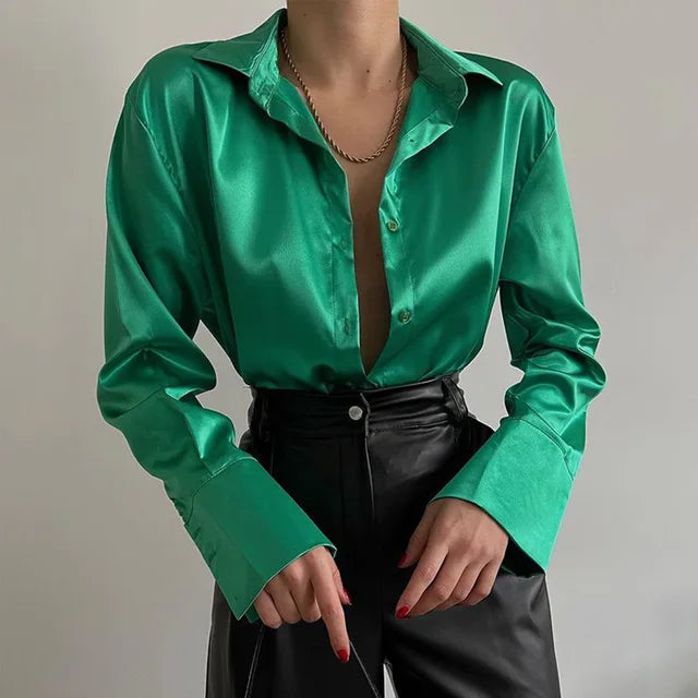 Lise - Elegant Satin Blouse - Perfect for a Stylish and Polished Look