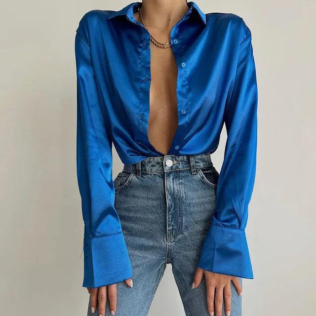 Lise - Elegant Satin Blouse - Perfect for a Stylish and Polished Look