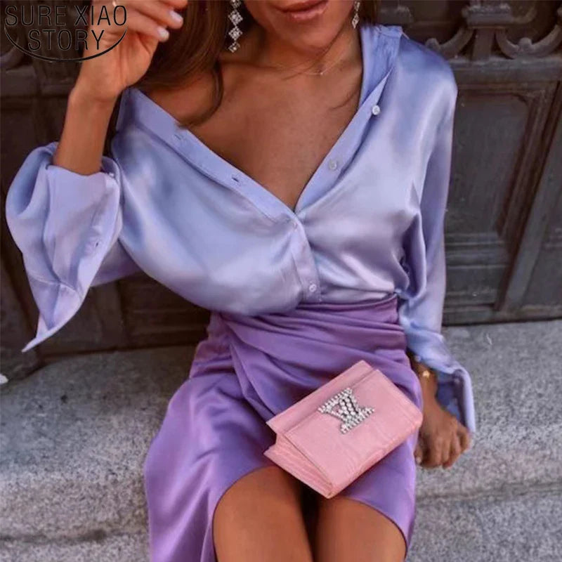 Lise - Elegant Satin Blouse - Perfect for a Stylish and Polished Look