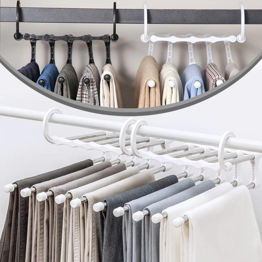 HangSmart - Space-Saving 5-in-1 Foldable Clothes Hanger - Maximize Closet Storage