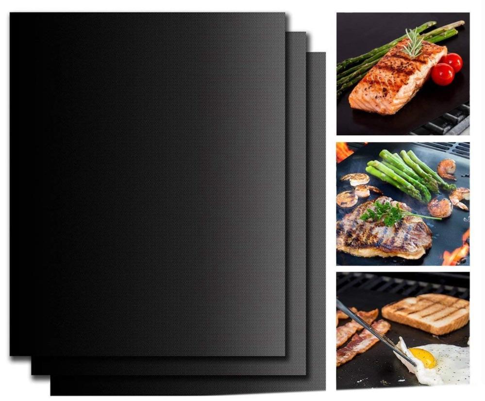 GrillGuard - Non-Stick Heat-Resistant BBQ Grill Mat - Easy to Clean (2+2 FREE)
