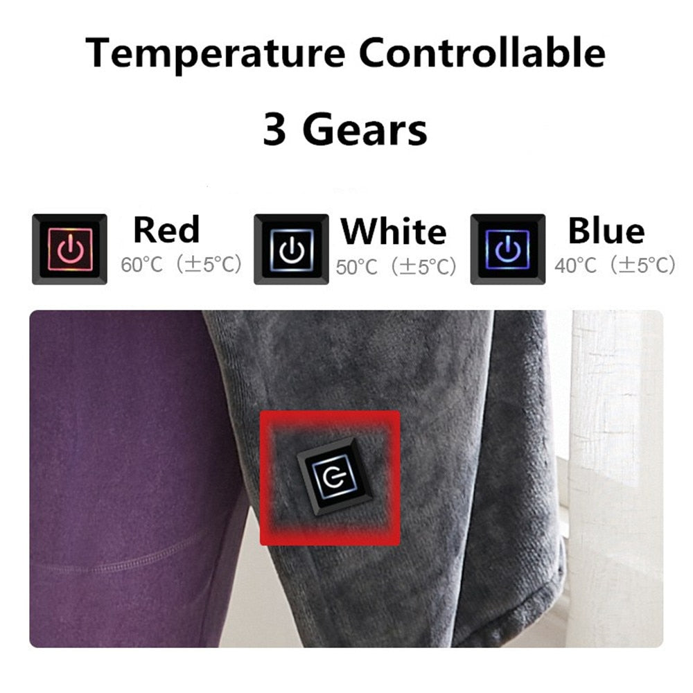 HeatNest - Electric Blanket - HeatWrap Fleece with Built-in Heating for Ultimate Warmth