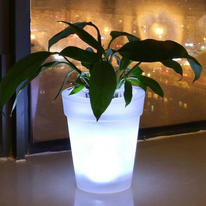 LumiFlora - Solar Power Lighting Flowerpot - Illuminated Design with Sustainable Energy