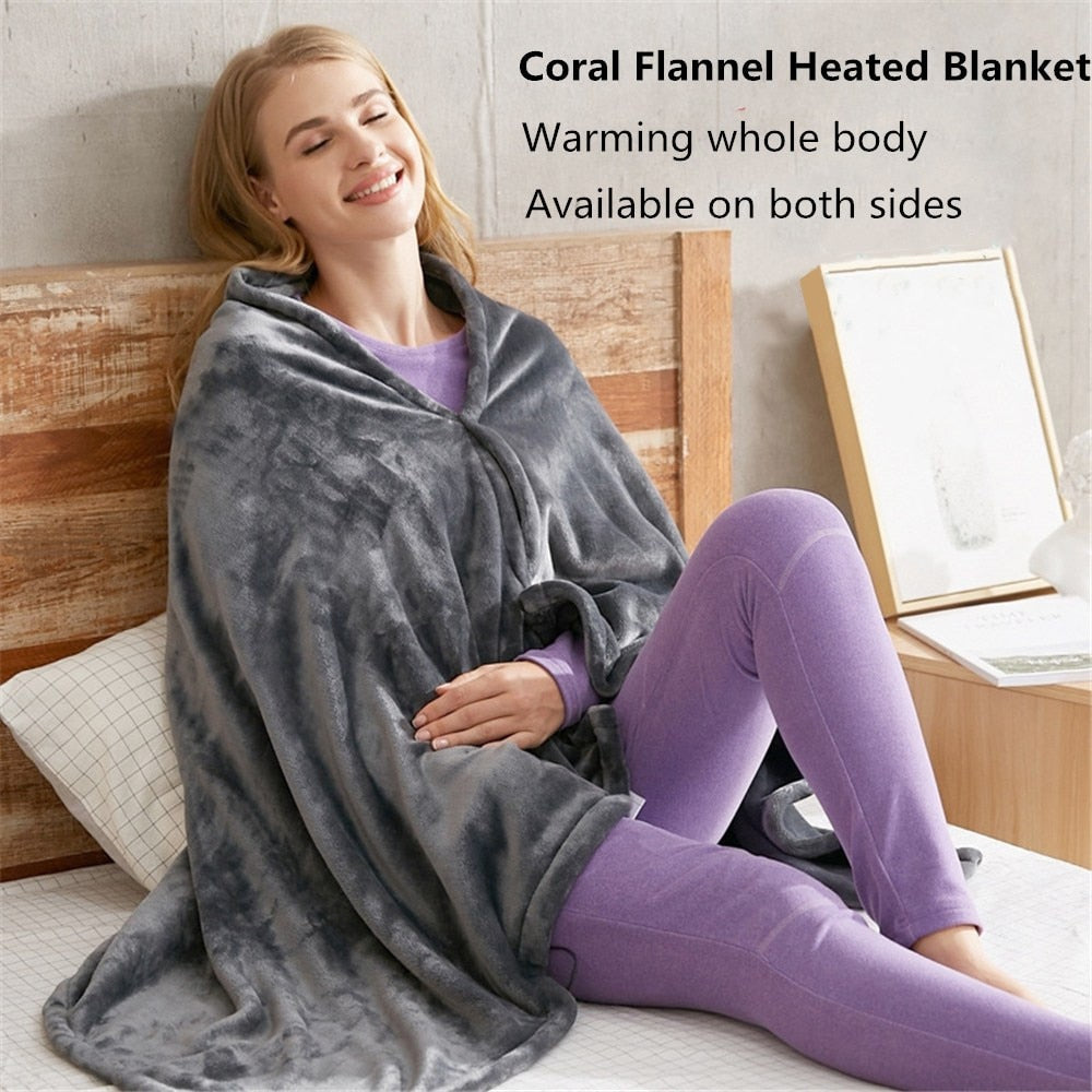 HeatNest - Electric Blanket - HeatWrap Fleece with Built-in Heating for Ultimate Warmth