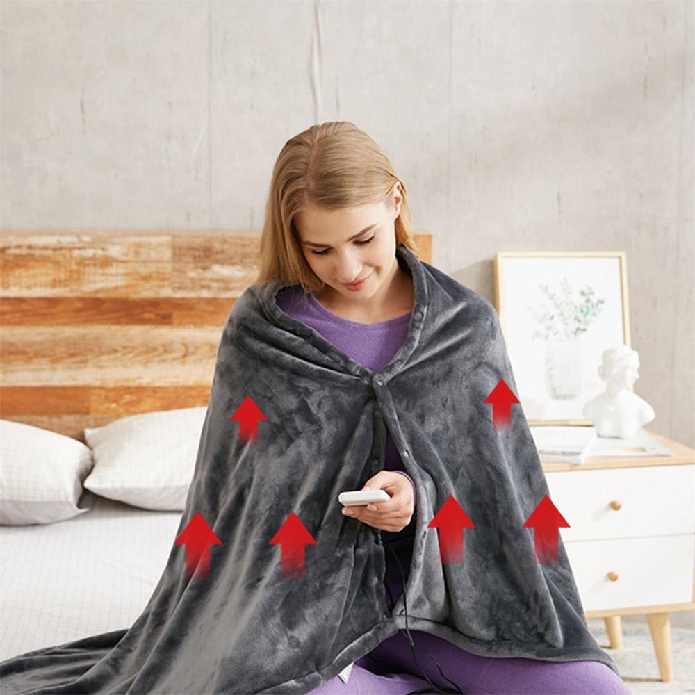 HeatNest - Electric Blanket - HeatWrap Fleece with Built-in Heating for Ultimate Warmth