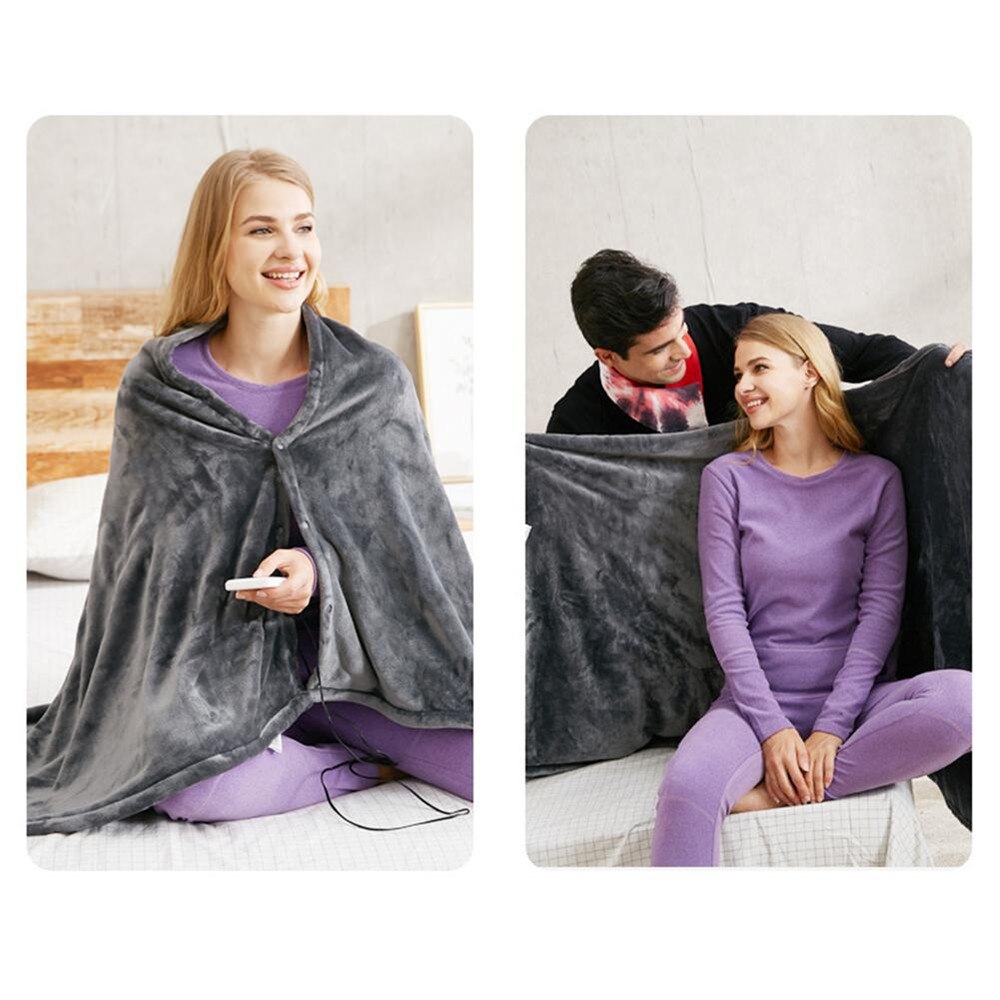 HeatNest - Electric Blanket - HeatWrap Fleece with Built-in Heating for Ultimate Warmth