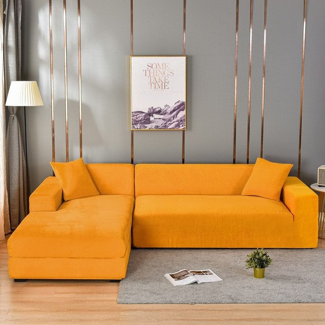 SofaLuxe - Luxurious Velvet Sofa Cover - Elastic Fit for Ultimate Comfort